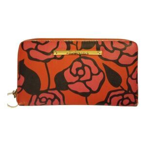 - Betsy Johnson Red Floral Wallet with keychain